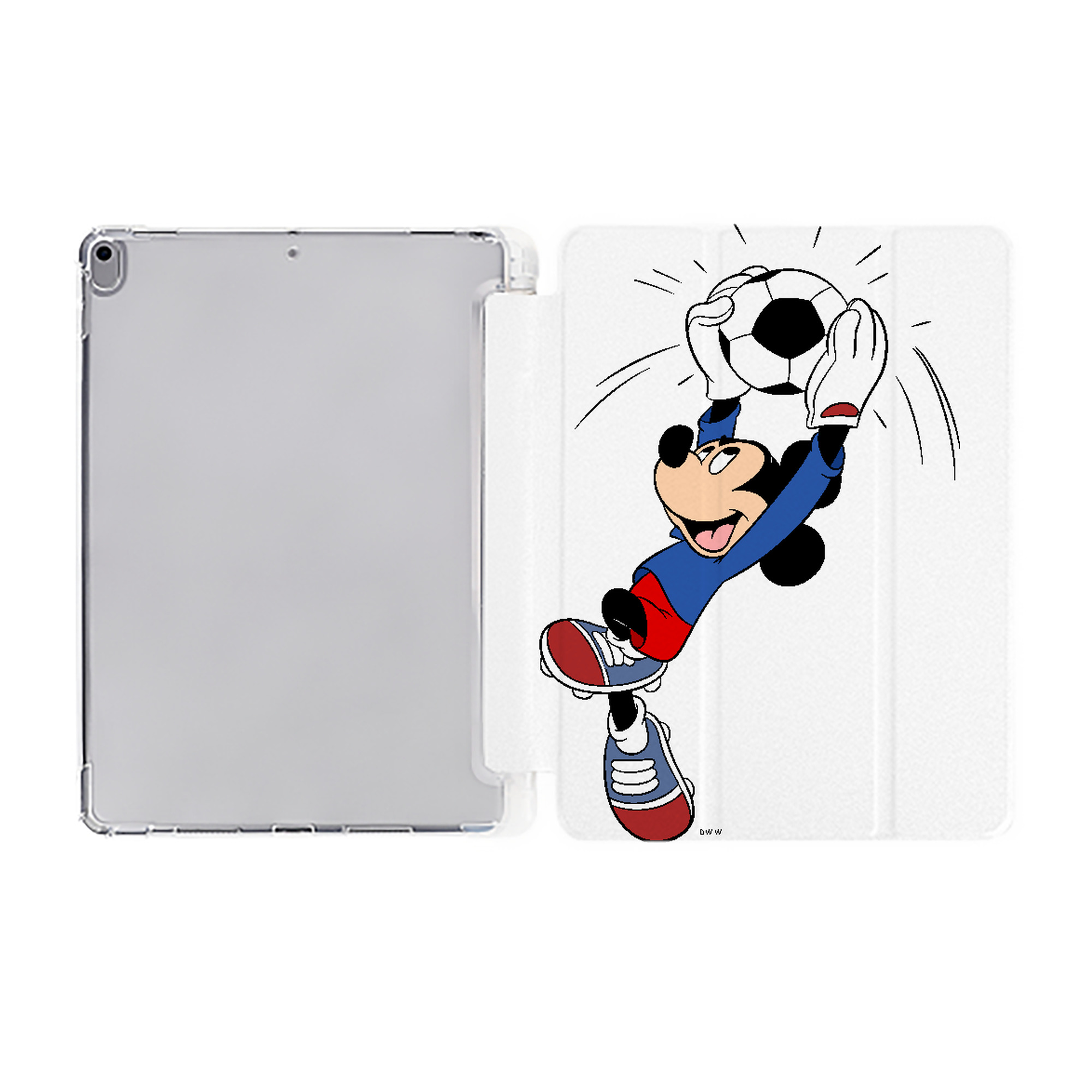 ミッキーマウス Mickey Mouse IPad ケース ペン収納付き 三つ折りスタンド PUレザー×シリコン 対応機種9.5/10.5/10.9インチ
